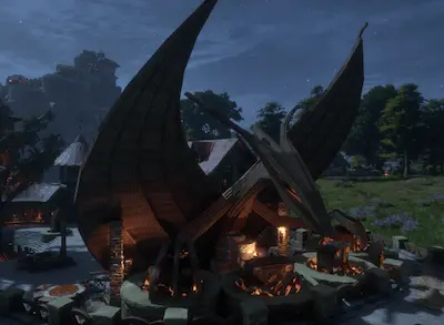 Drewniany smok w Pax Dei