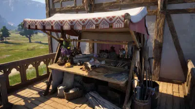 Stoisko targowe w Pax Dei