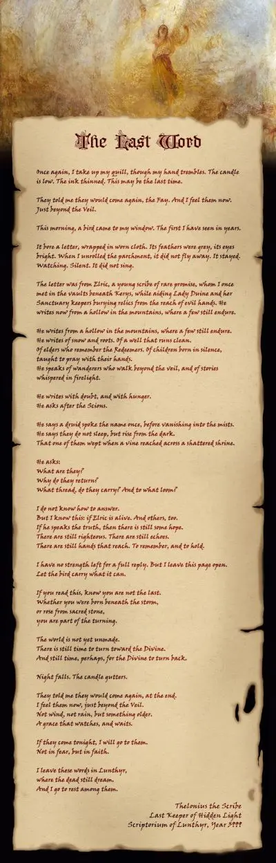 Ostatnie słowa skryby Theloniusa Pax Dei - Część VI