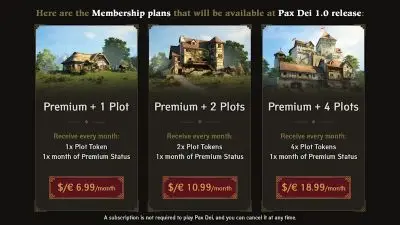 Pax Dei - plany subskrypcji 