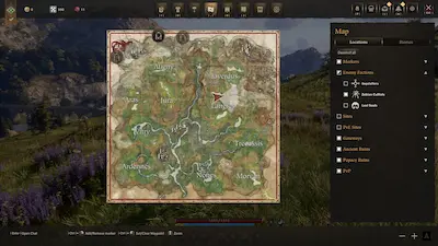 Mapa w Pax Dei