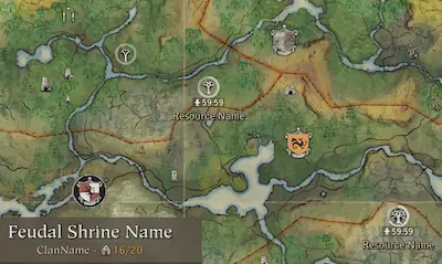 Świątynie feudalne na mapie Pax Dei