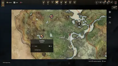 Mapa prowincji pvp w Pax Dei